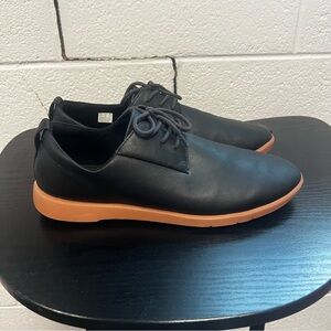 Ponto The Pacific Oxford Lace Up Recycled Leather Black Shoes Size 13